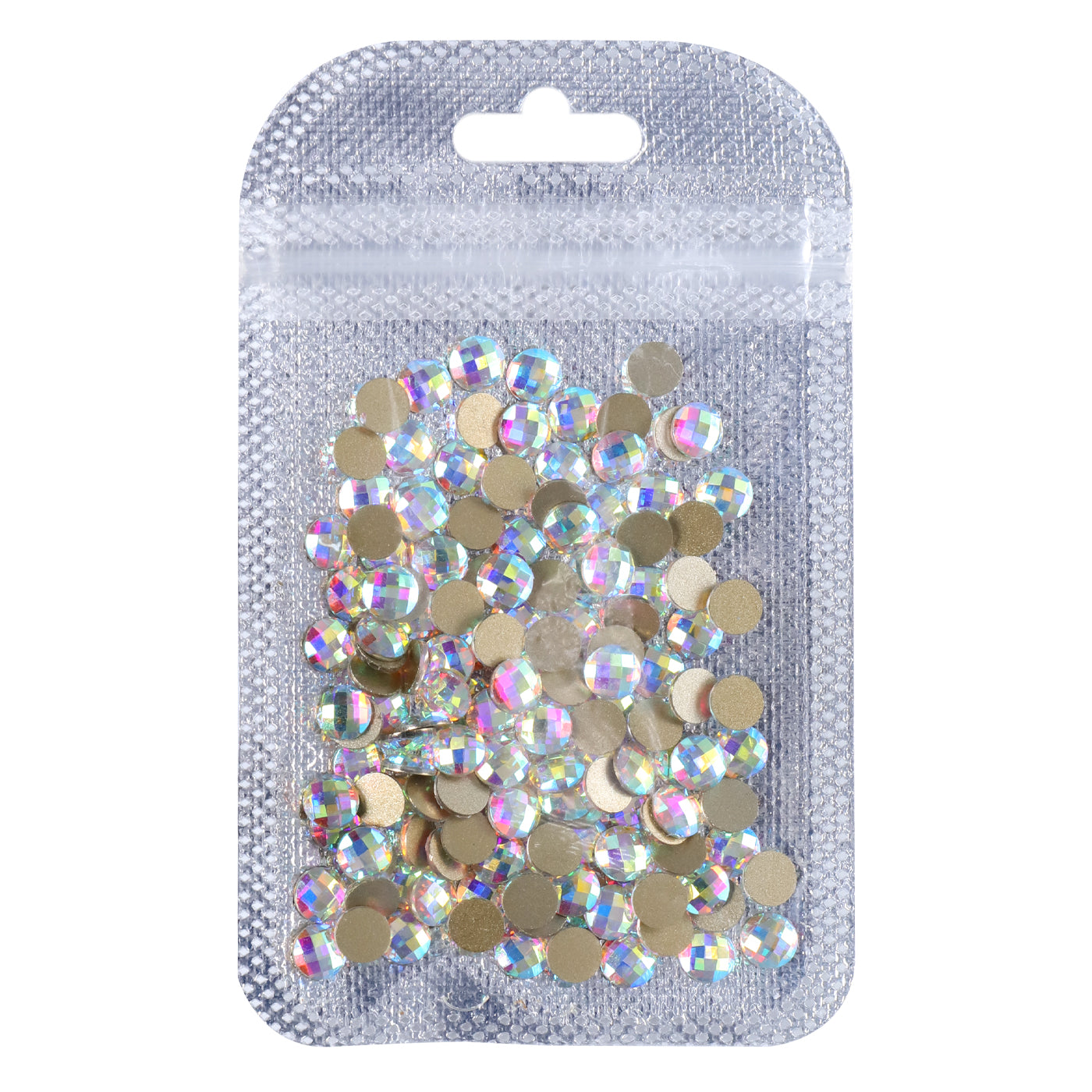 Round Shape Crystal AB Flat Back Fancy Rhinestones