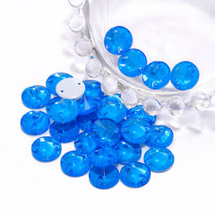 Electric Neon Blue Rivoli Shape High Quality Glass Sew-on Rhinestones