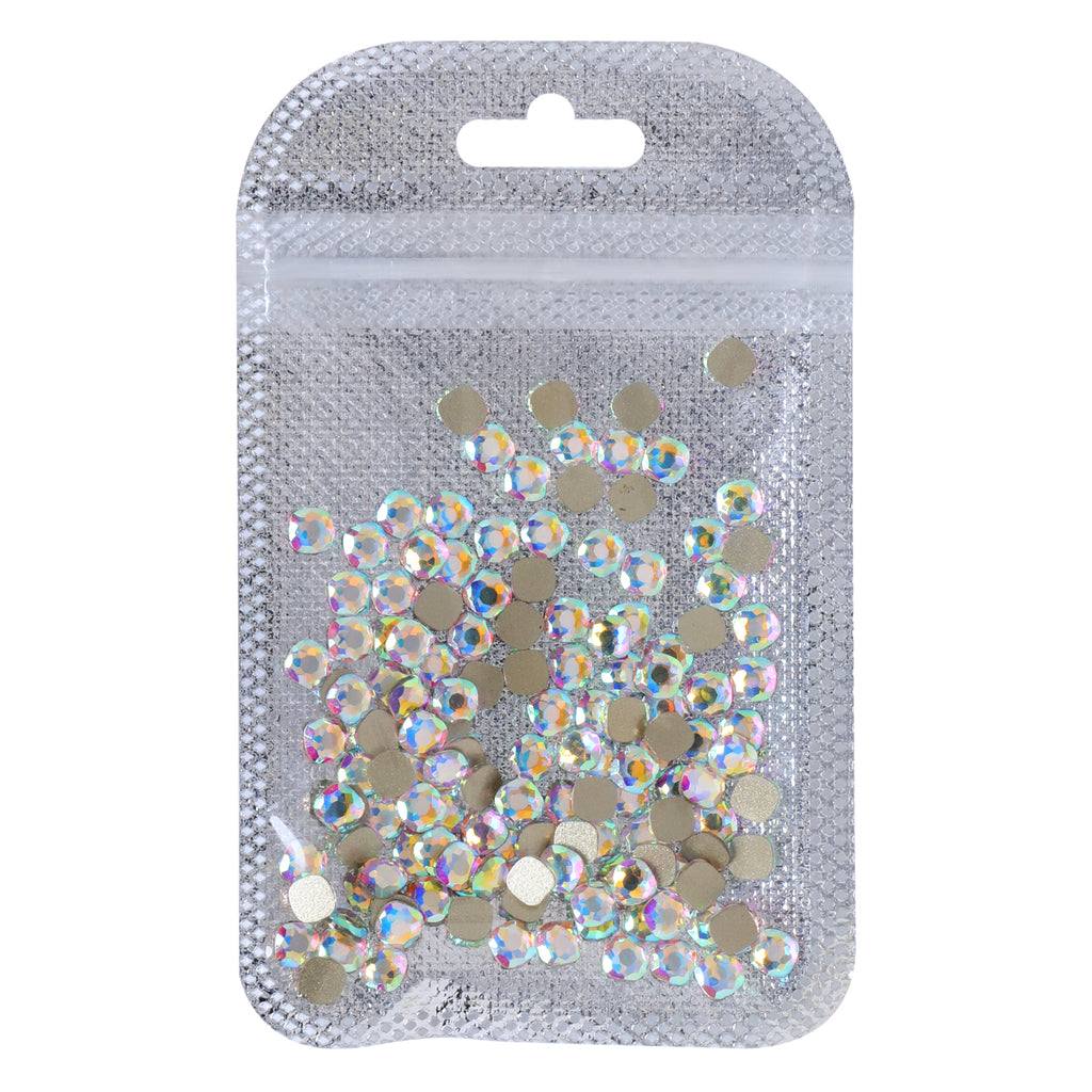 Round Square Shape Crystal AB Flat Back Fancy Rhinestones