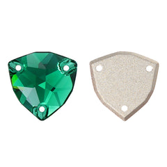Emerald Trilliant Shape High Quality Glass Sew-on Rhinestones