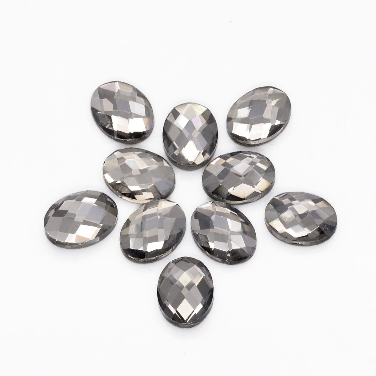 Oval Shape Black Diamond Flat Back Fancy Rhinestones WholesaleRhinestone