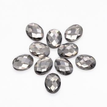 Oval Shape Black Diamond Flat Back Fancy Rhinestones WholesaleRhinestone