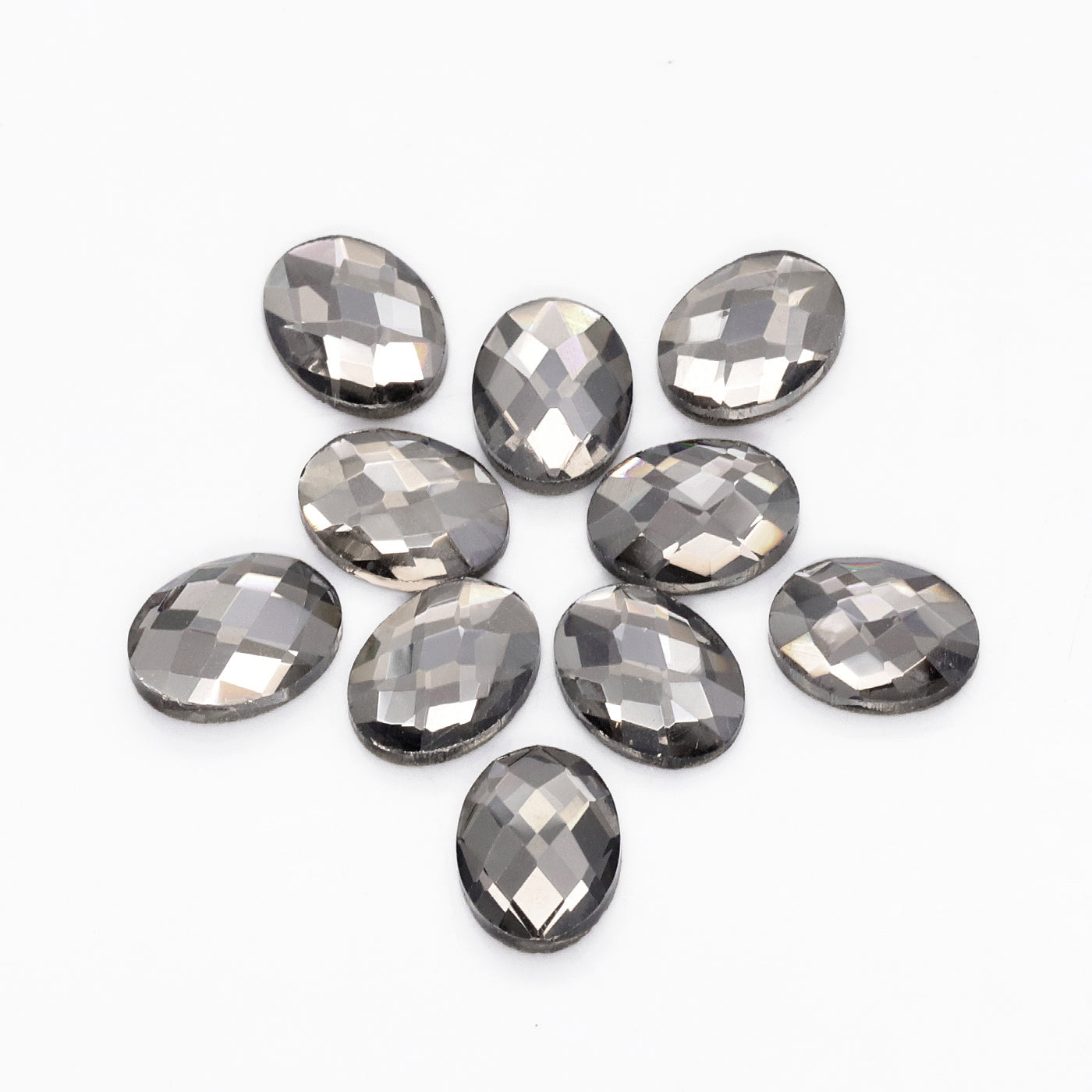 Oval Shape Black Diamond Flat Back Fancy Rhinestones WholesaleRhinestone