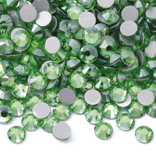 Star Peridot Glass FlatBack Rhinestones Silver Back WholesaleRhinestone