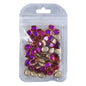Purple Volcano Magic Mirror Shape Pointed Back Fancy Rhinestones For Nail Art