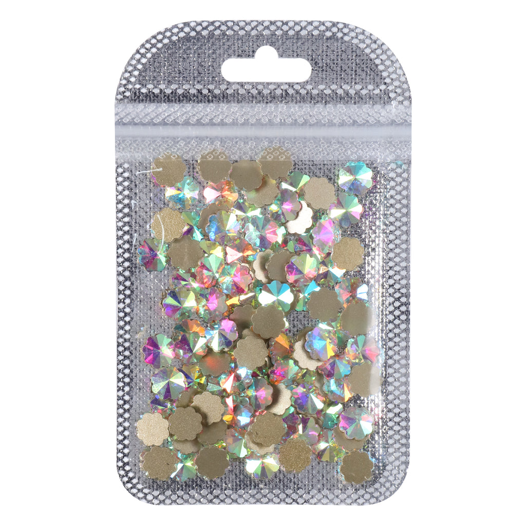 Plum blossom Shape Crystal AB Flat Back Fancy Rhinestones