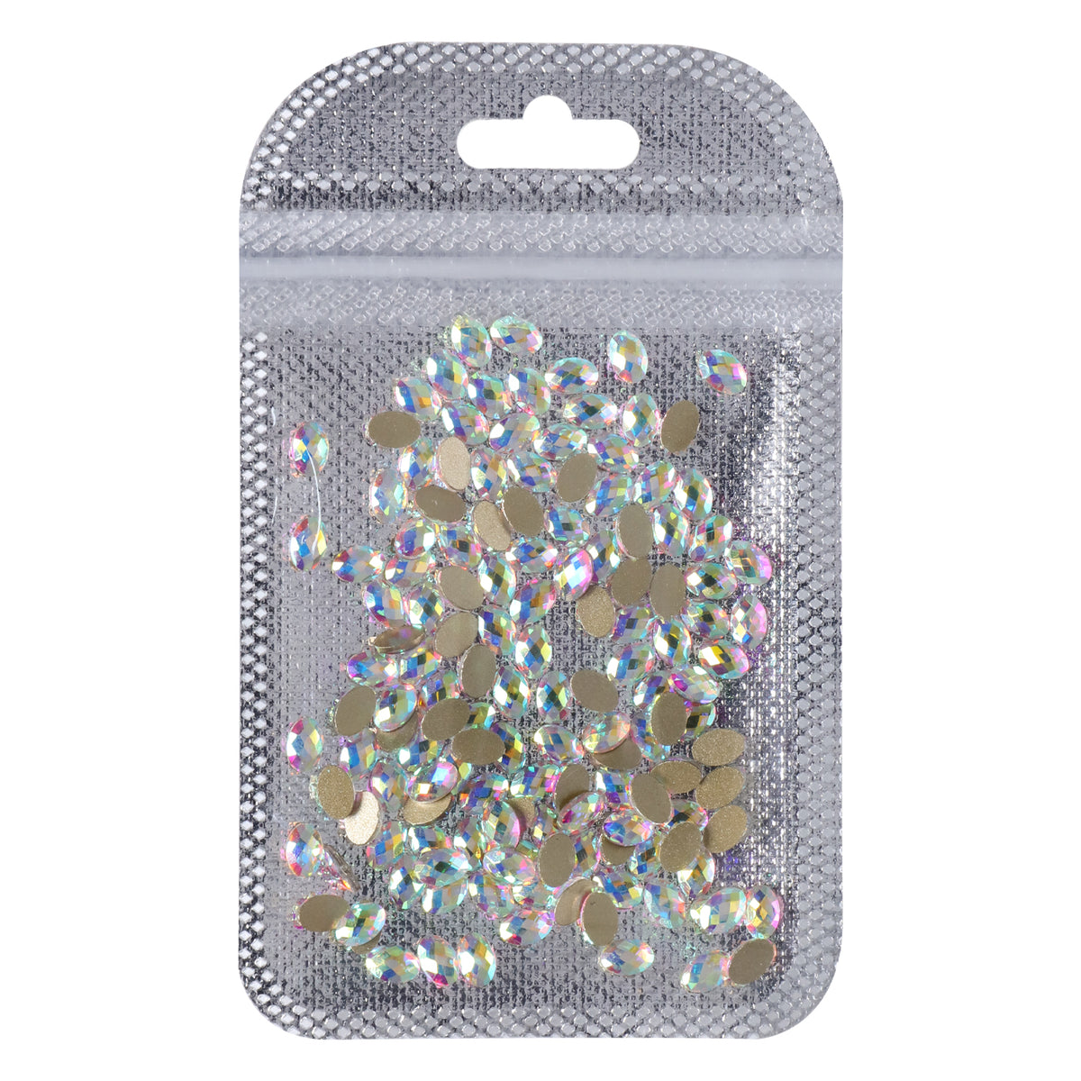 Egg Shape Crystal AB Flat Back Fancy Rhinestones