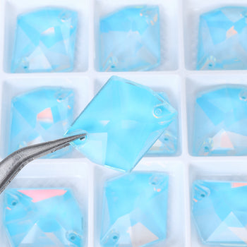 Aquamarine AM Cosmic Shape High Quality Glass Sew-on Rhinestones WholesaleRhinestone