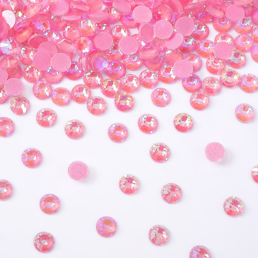 Mocha Shimmer Lt Pink Glass Flat Back Rhinestones WholesaleRhinestone