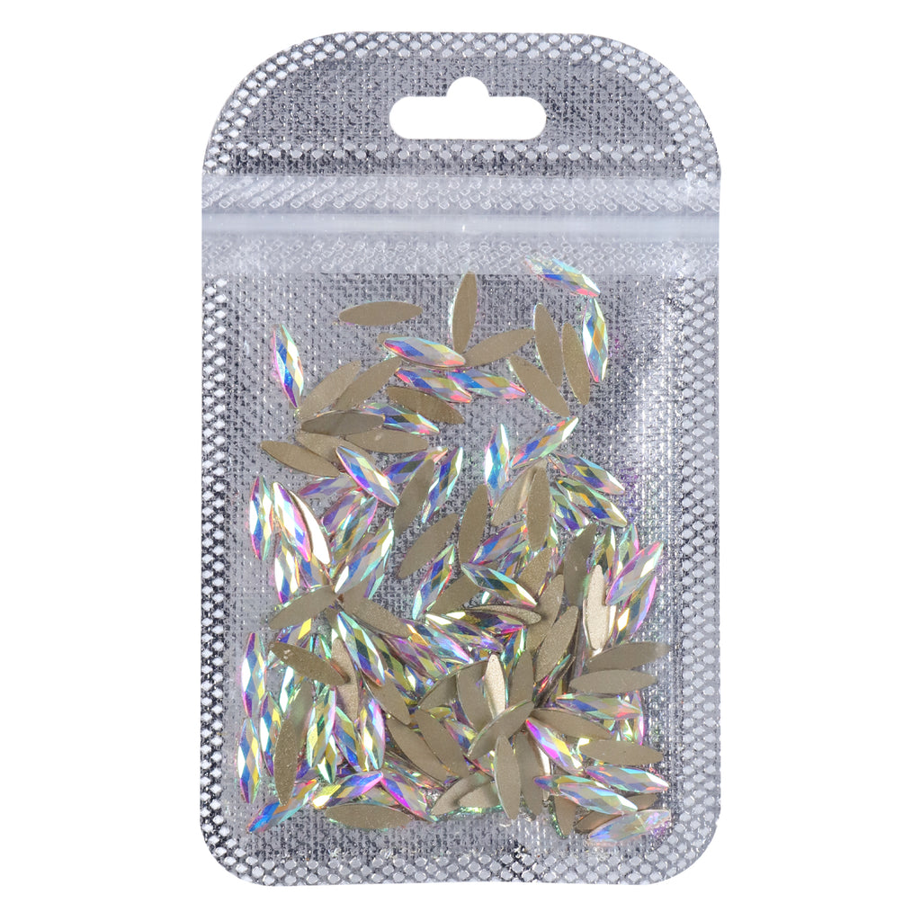 Navette Shape Crystal AB Flat Back Fancy Rhinestones WholesaleRhinestone