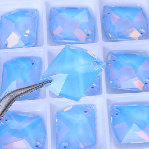 Light Sapphire AM Cosmic Shape High Quality Glass Sew-on Rhinestones