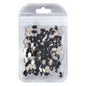 Elongated Hexagon Shape Black Flat Back Fancy Rhinestones WholesaleRhinestone