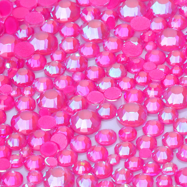 Mixed Sizes Mocha Shimmer Rose Glass Flat Back Rhinestones For Nail Art WholesaleRhinestone