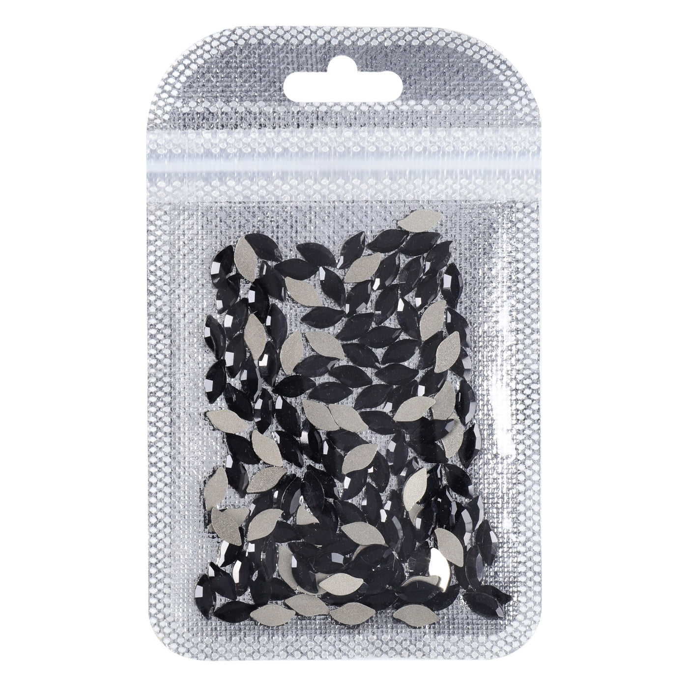 Mermaid Shape Black Flat Back Fancy Rhinestones