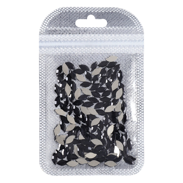 Mermaid Shape Black Flat Back Fancy Rhinestones