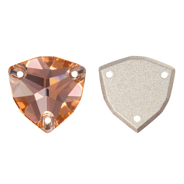Light Peach Trilliant Shape High Quality Glass Sew-on Rhinestones WholesaleRhinestone