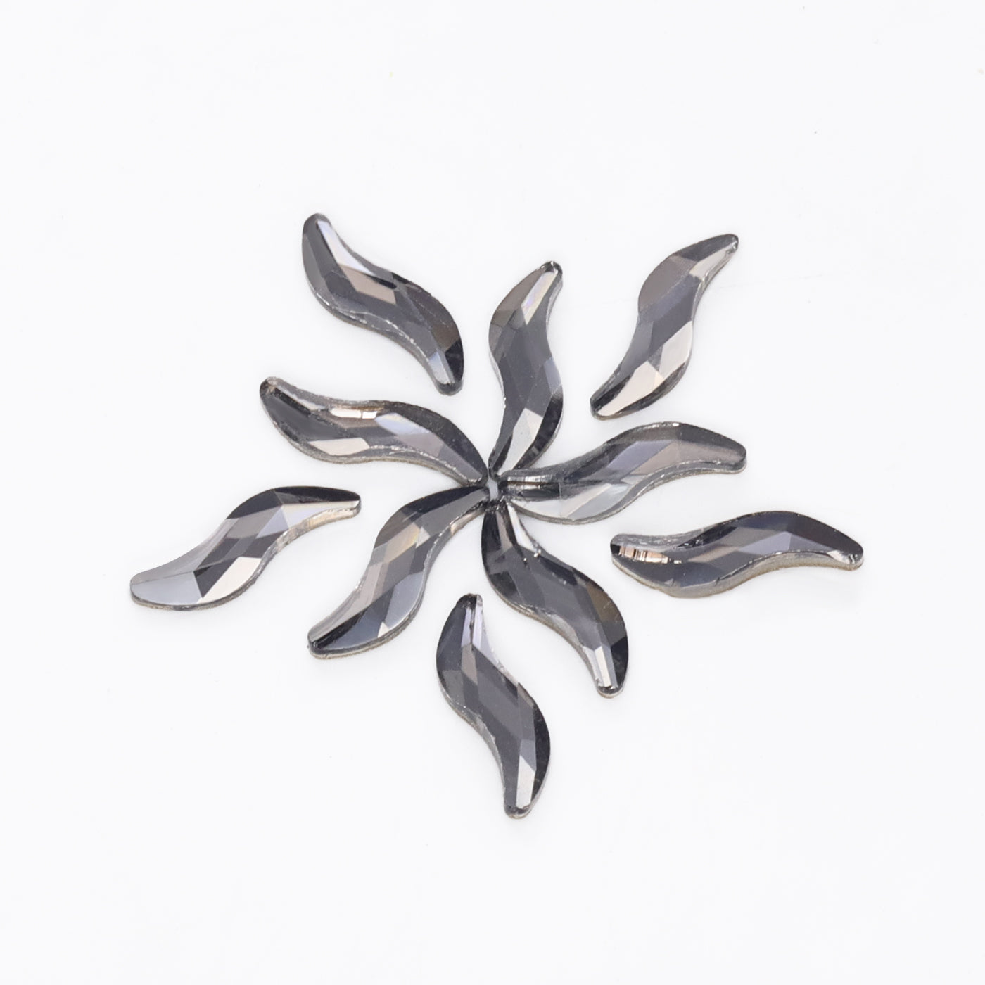 Wave Shape Black Diamond Flat Back Fancy Rhinestones WholesaleRhinestone