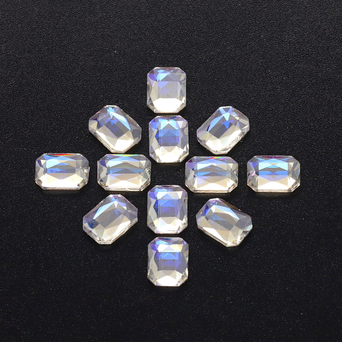 Octagon Shape Blue Moonlight Flat Back Fancy Rhinestones WholesaleRhinestone