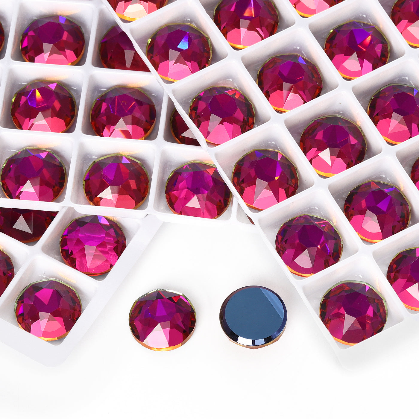 Violet Blue XIRIUS Round Shape High Quality Glass Beveled Flat Back Rhinestones WholesaleRhinestone