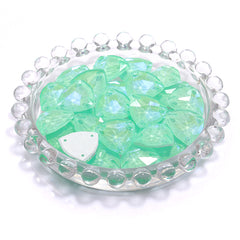 Electric Neon Greenwrap Trilliant Shape High Quality Glass Sew-on Rhinestones