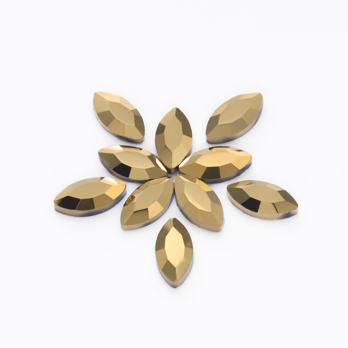 Navette Shape Aurum Flat Back Fancy Rhinestones WholesaleRhinestone