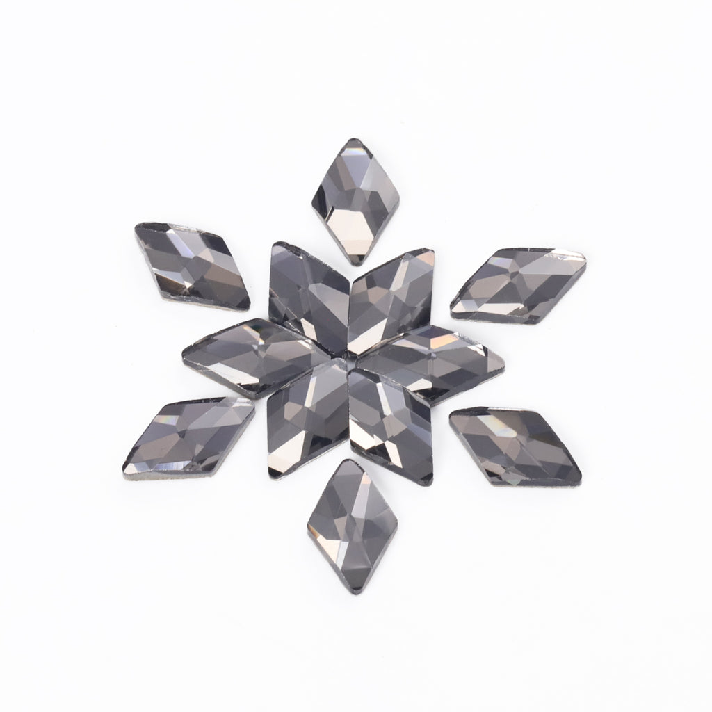Rhombus Shape Black Diamond Flat Back Fancy Rhinestones WholesaleRhinestone