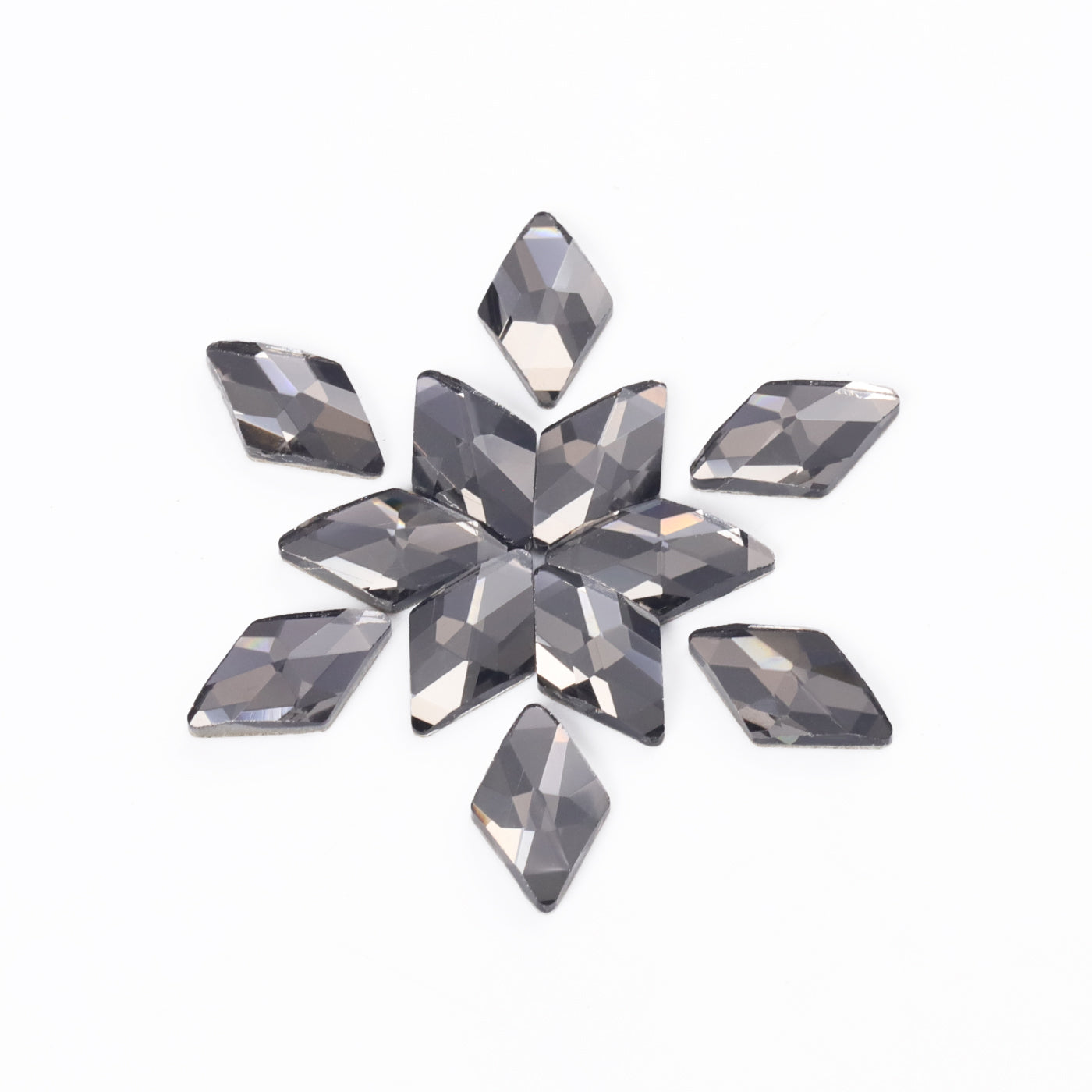 Rhombus Shape Black Diamond Flat Back Fancy Rhinestones WholesaleRhinestone