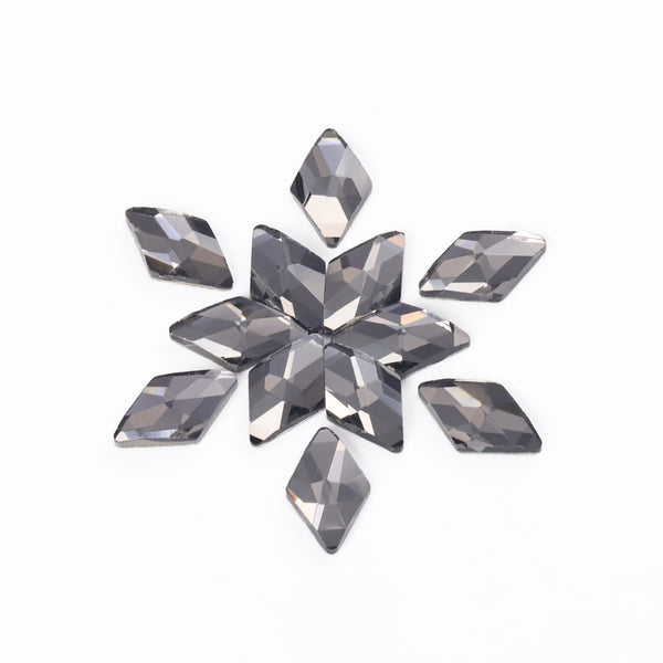 Rhombus Shape Black Diamond Flat Back Fancy Rhinestones WholesaleRhinestone