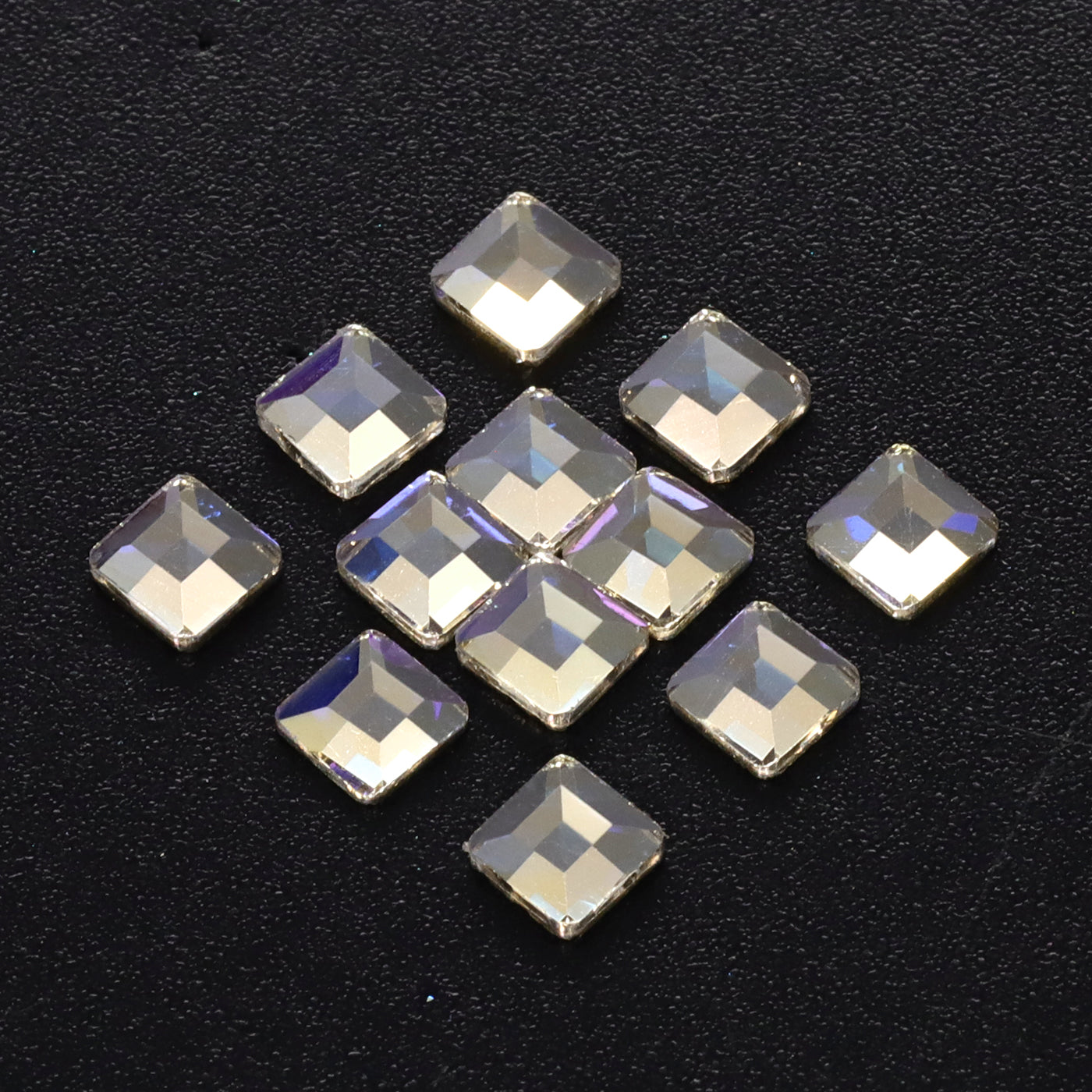 Square Shape Blue Moonlight Flat Back Fancy Rhinestones WholesaleRhinestone