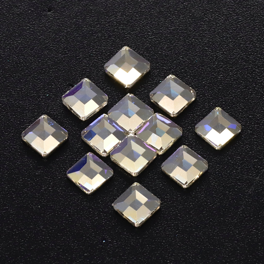 Square Shape Blue Moonlight Flat Back Fancy Rhinestones WholesaleRhinestone