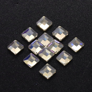 Square Shape Blue Moonlight Flat Back Fancy Rhinestones WholesaleRhinestone
