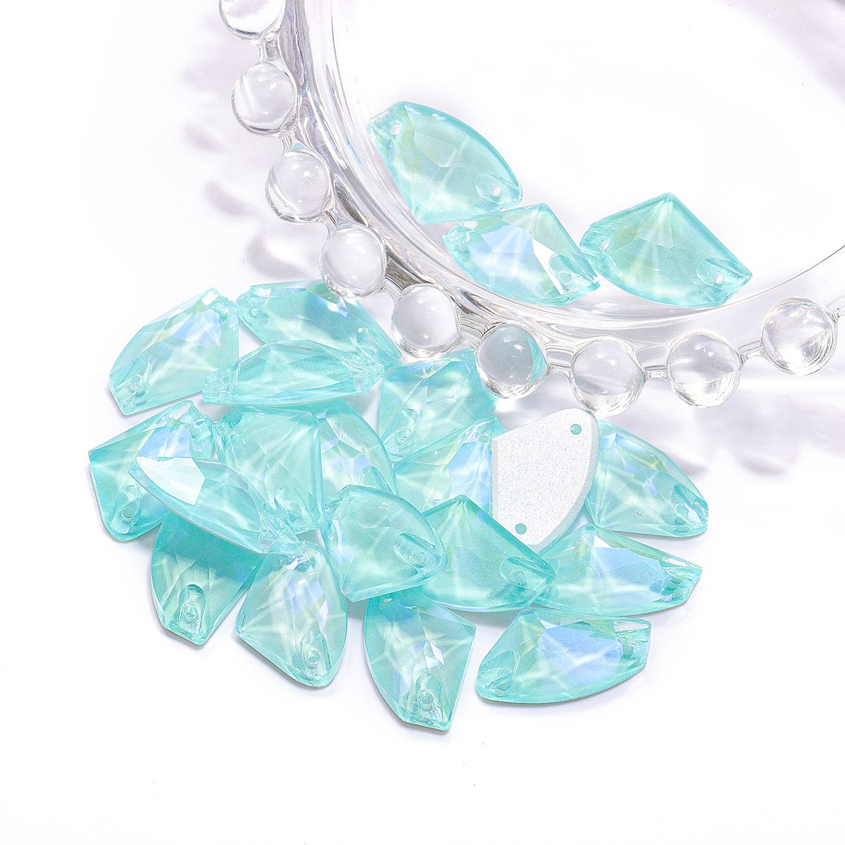 Electric Neon Light Azore Galactic Shape High Quality Glass Sew-on Rhinestones WholesaleRhinestone