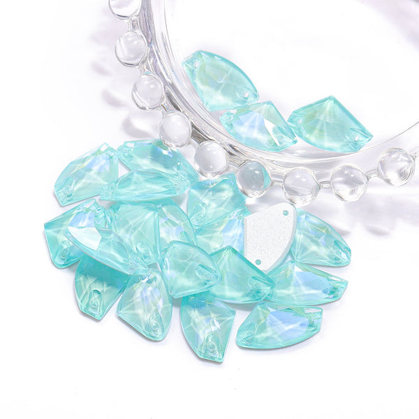 Electric Neon Light Azore Galactic Shape High Quality Glass Sew-on Rhinestones WholesaleRhinestone