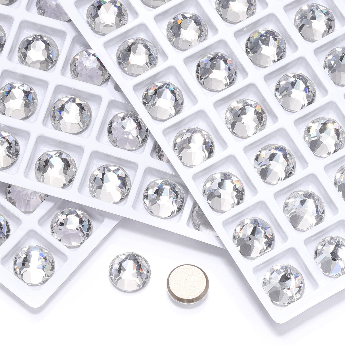 Crystal XIRIUS Round Shape High Quality Glass Beveled Flat Back Rhinestones WholesaleRhinestone