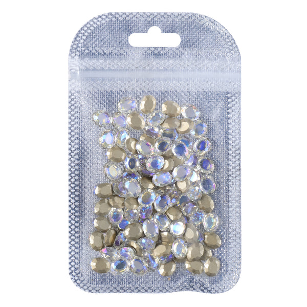 Blue Moonlight Magic Mirror Shape Pointed Back Fancy Rhinestones For Nail Art