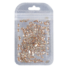 Navette Shape Golden Shadow Glass Flat Back Fancy Rhinestones