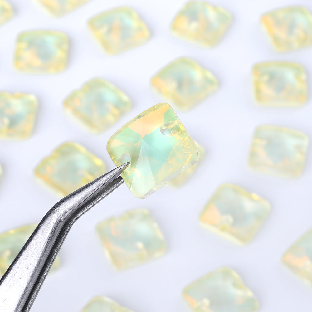 Jonquil AM Rivoli Square Shape High Quality Glass Sew-on Rhinestones WholesaleRhinestone