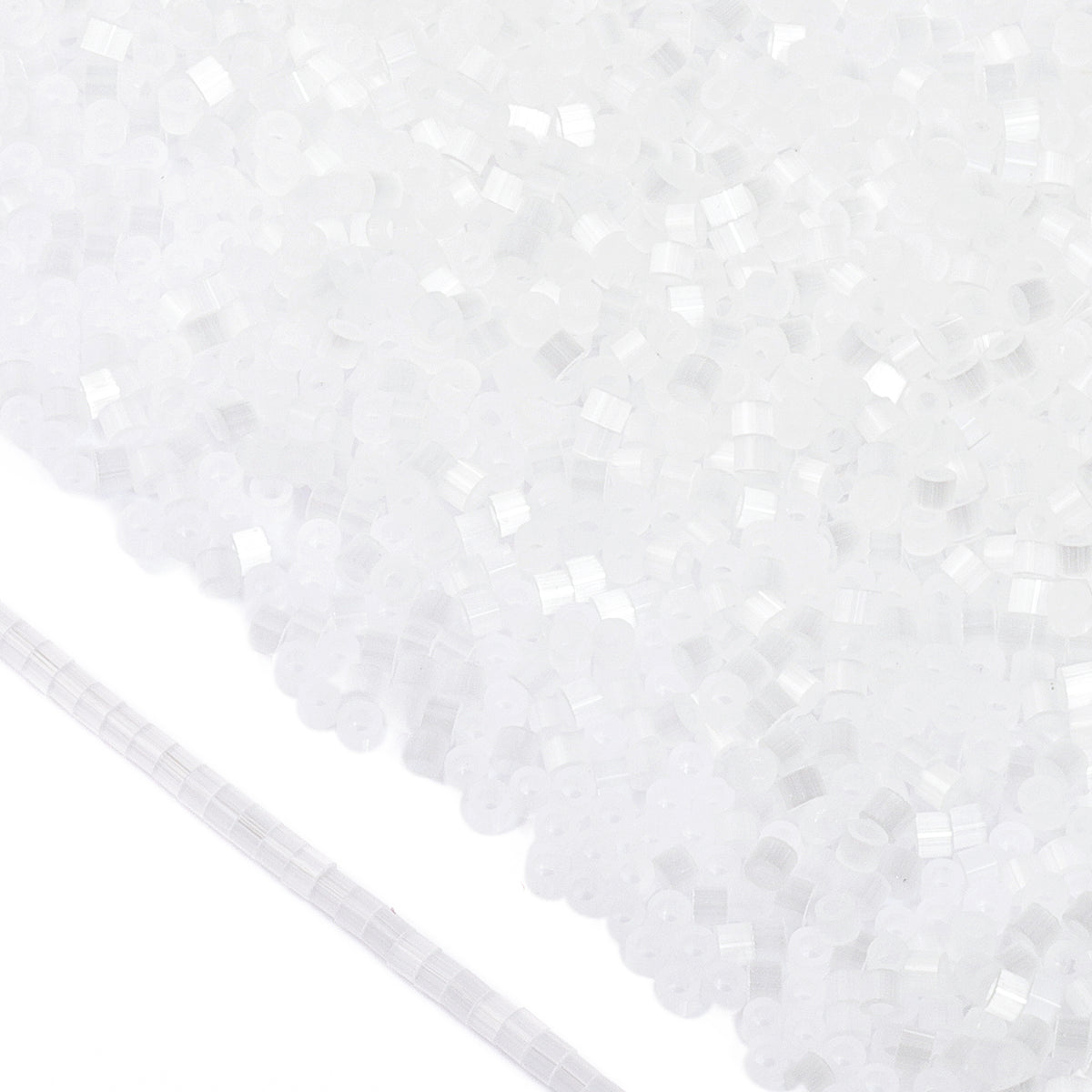 Transparent White Cat's Eye Color Hight Quality Glass Cylinder Seed Beads 1.6 MM Size MY4001 WholesaleRhinestone