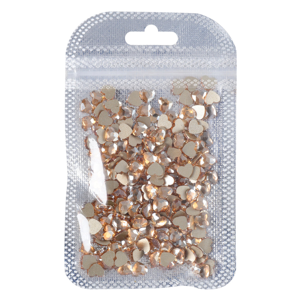 Heart Shape Golden Shadow Flat Back Fancy Rhinestones WholesaleRhinestone