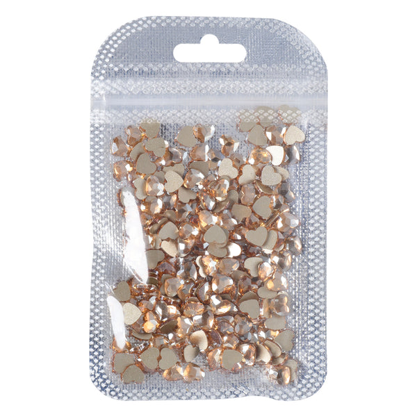 Heart Shape Golden Shadow Flat Back Fancy Rhinestones WholesaleRhinestone