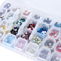 28-Color Basic Mix Glass Rhinestones Kit – Flatback Gems for Nail Art & Crafts, Silver Foil Back, Assorted Solid Shades WholesaleRhinestone