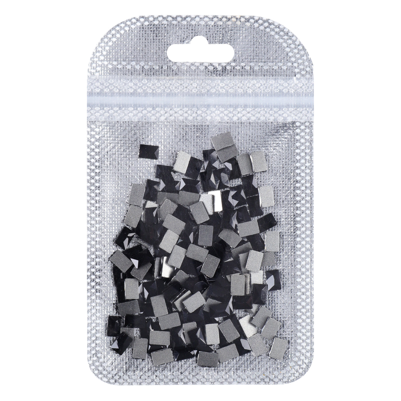 Rectangle Shape Black Flat Back Fancy Rhinestones