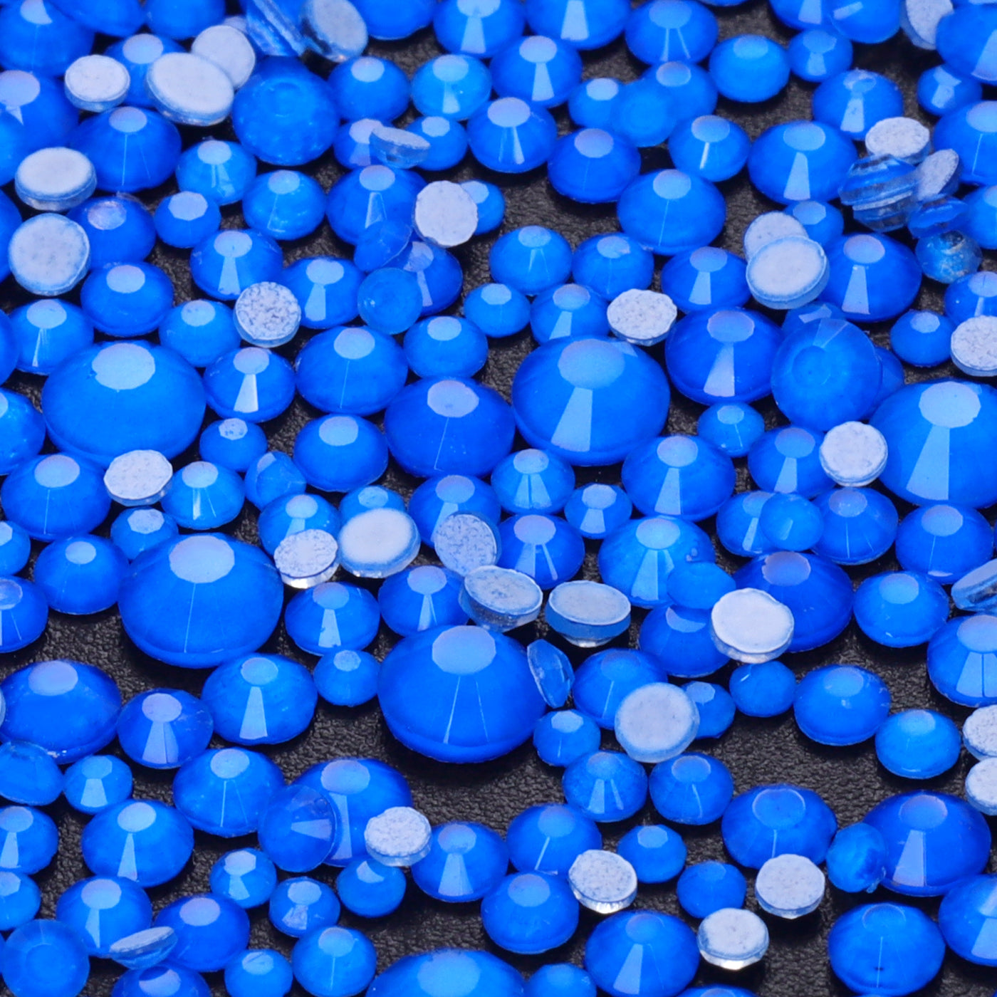 Mixed Sizes Blue Glass FlatBack Neon Rhinestones For Nail Art WholesaleRhinestone