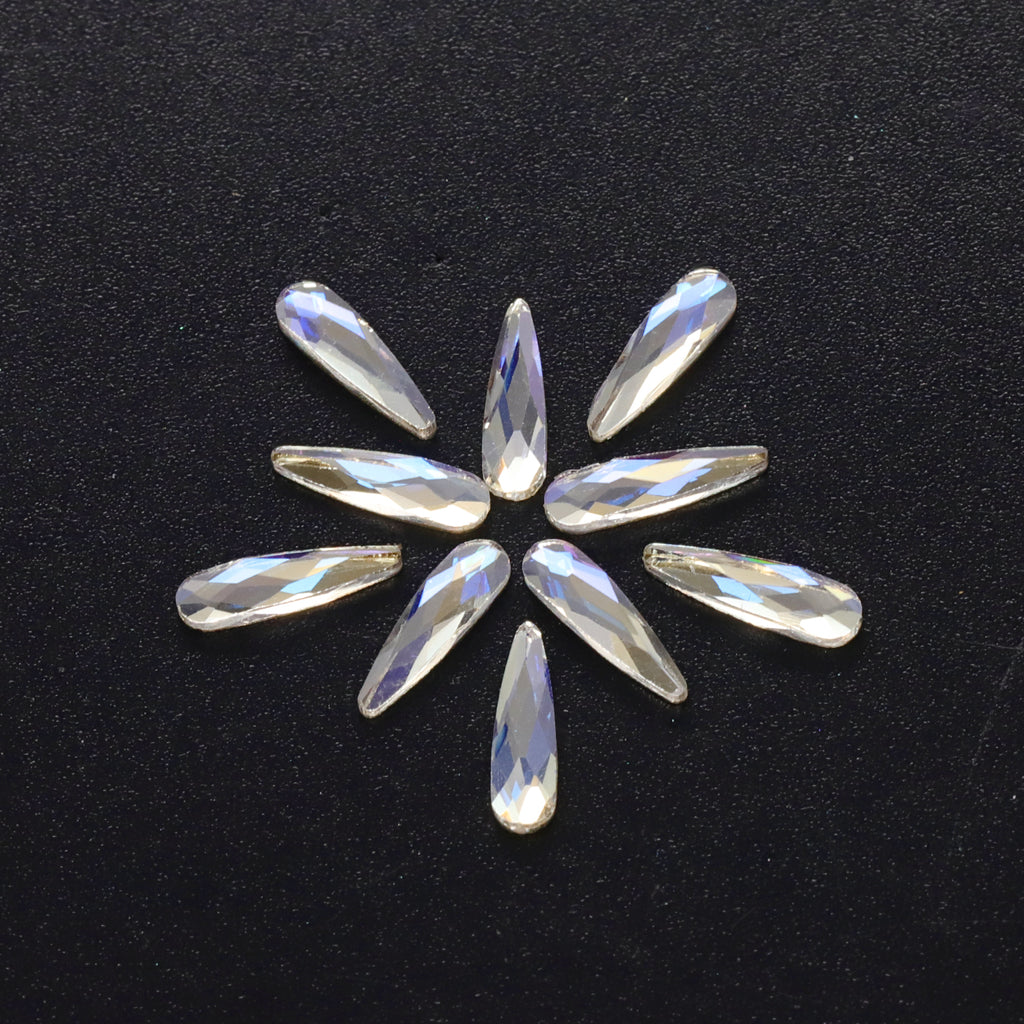 Raindrop Shape Blue Moonlight Flat Back Fancy Rhinestones WholesaleRhinestone