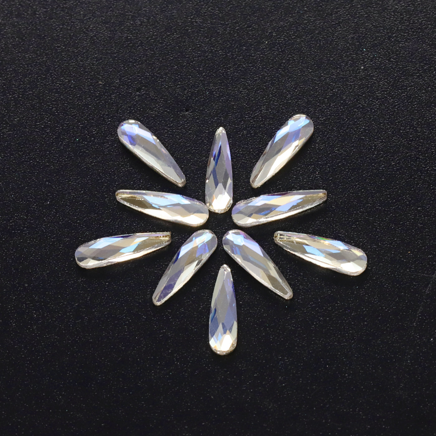 Raindrop Shape Blue Moonlight Flat Back Fancy Rhinestones WholesaleRhinestone