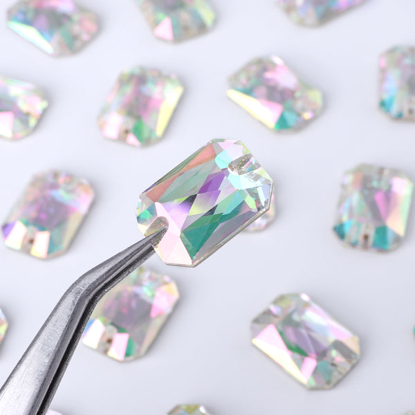 Crystal Phantom Octagon Shape High Quality Glass Sew-on Rhinestones WholesaleRhinestone