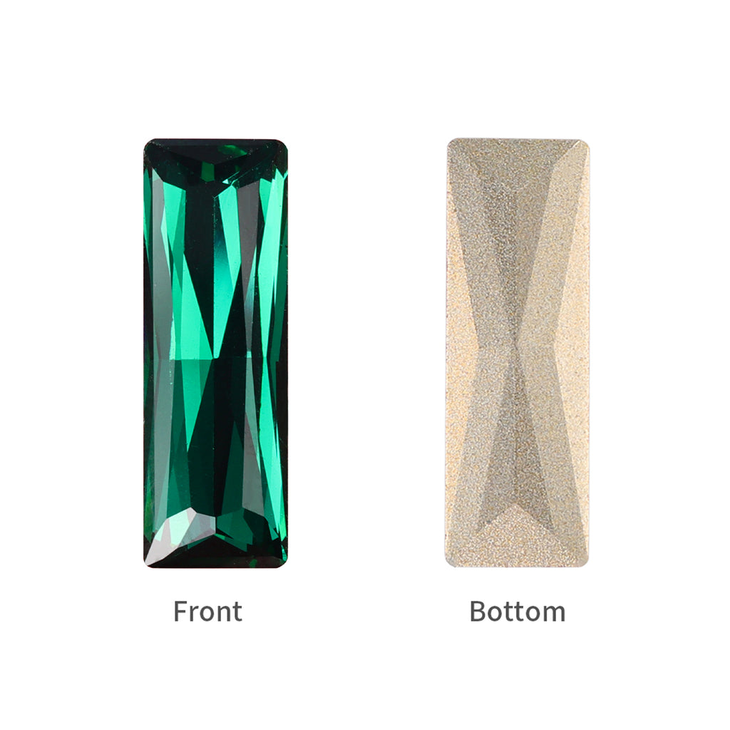 Emerald Princess Baguette Shape High Quality Glass Pointed Back Fancy Rhinestones WholesaleRhinestone