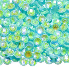 Neon Turquoise AB Glass FlatBack Neon Rhinestones