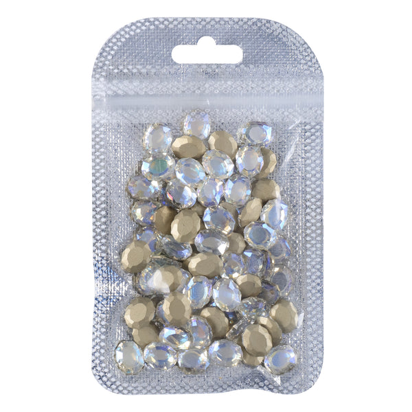 Blue Moonlight Magic Mirror Shape Pointed Back Fancy Rhinestones For Nail Art