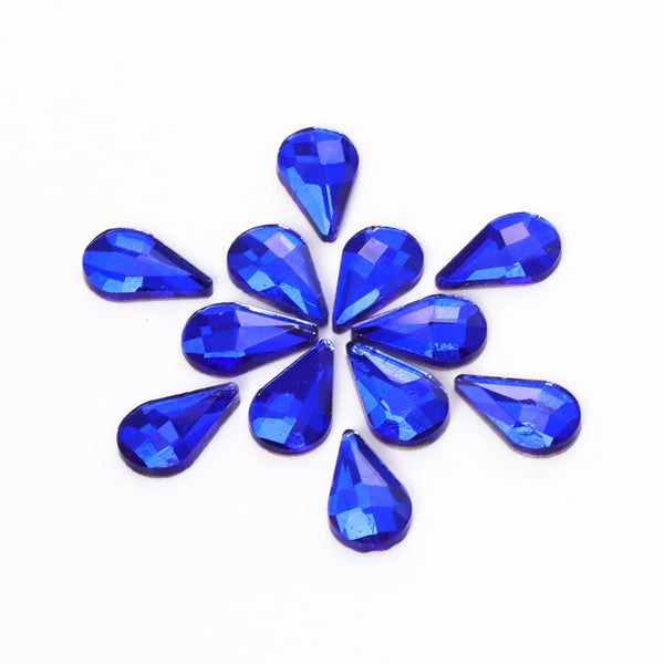 Raindrop Shape Sapphire Flat Back Fancy Rhinestones WholesaleRhinestone